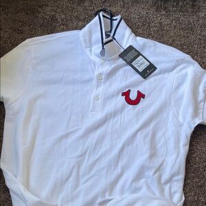 True Religion Men's White Polo Shirt